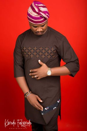 Chocolate Brown Monogram Kaftan